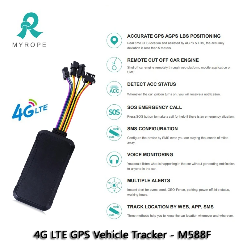 Новое поступление автомобиль мотоцикл электрический велосипед 2G/3G/4G GSM GPRS GPS смарт-устройство отслеживания в режиме реального
