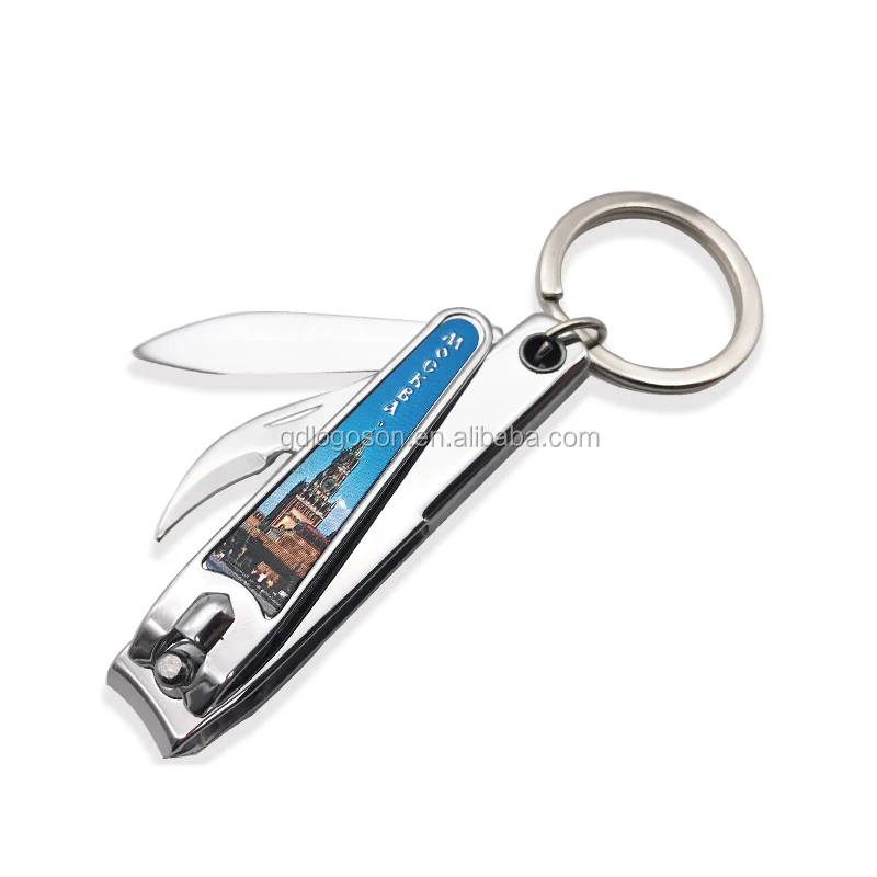 Custom Souvenir Metal Souvenir Nail Clipper Key Holders with Nail Cutter Small Nail Clipper