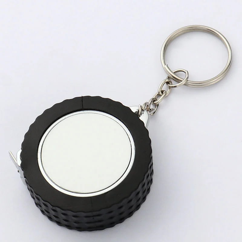 Portable 1 Meter Mini Sublimation Tire Style Tape Measure Ruler Keychain