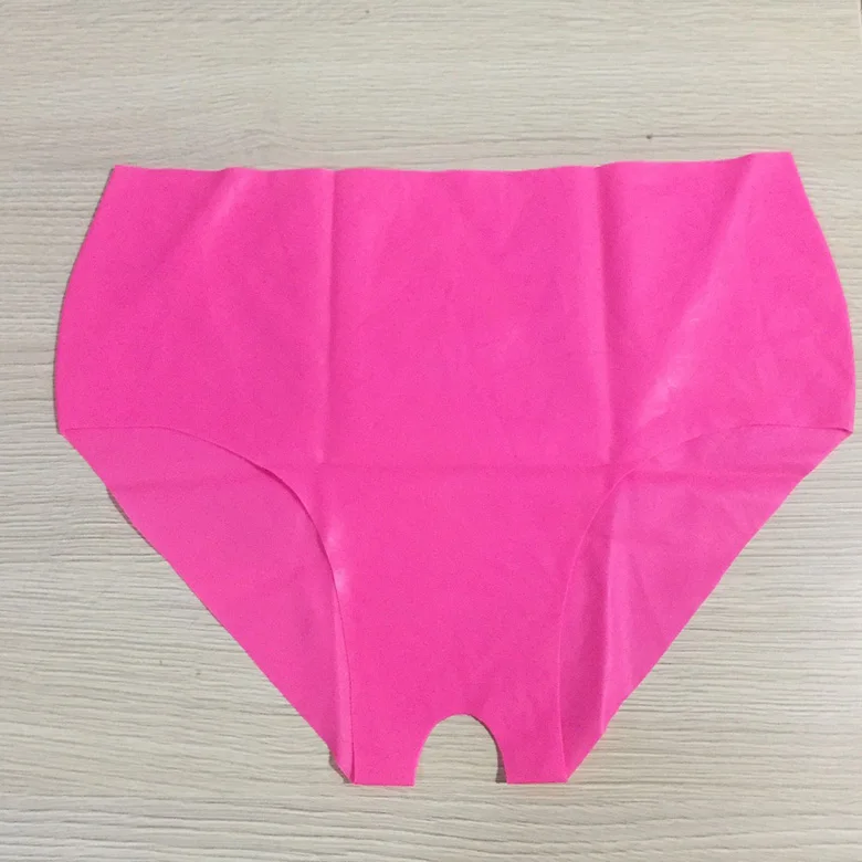 Wholesale Cheap Women Thong Sexy Costume Bedding Fetish Latex Briefs With Holes Latex Panty
