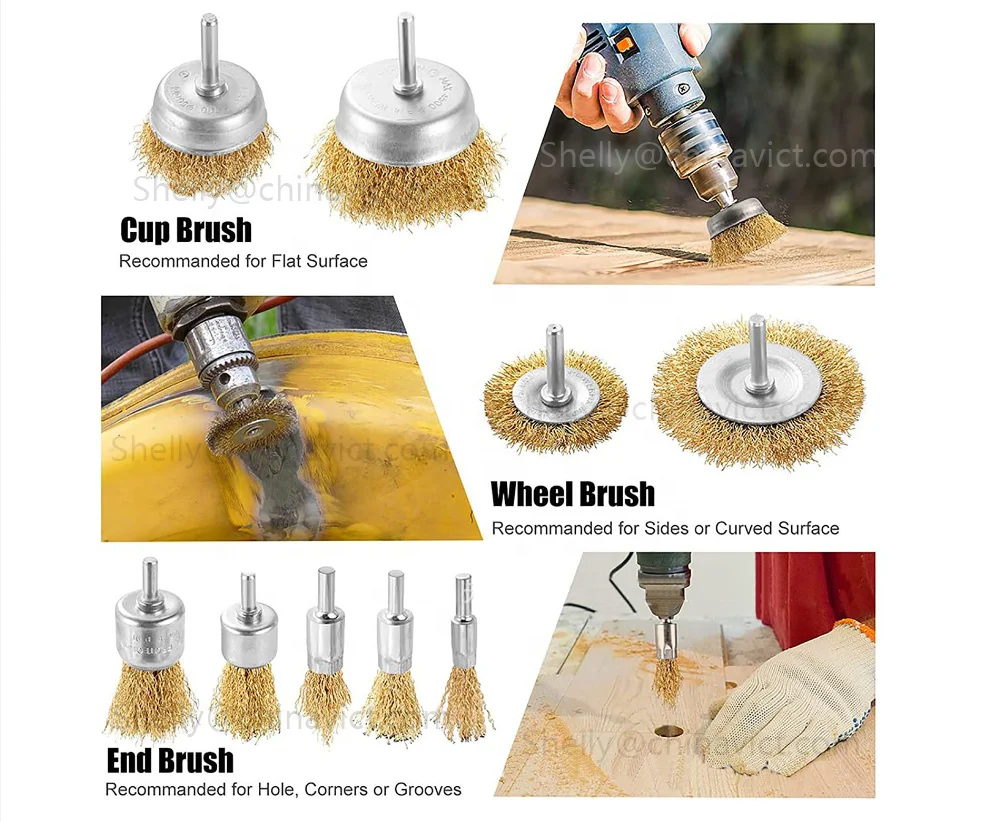 Brassed Steel Crimped Wire Brush
