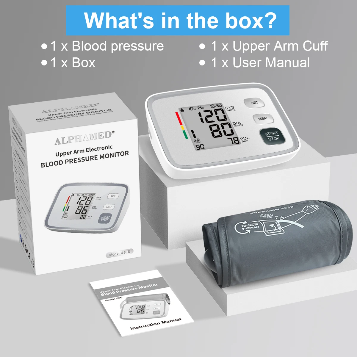 BP Machine Digital Sphygmomanometer High Accuracy Digital Automatic Smart Sphygmomanometer Upper Arm Blood Pressure Monitor