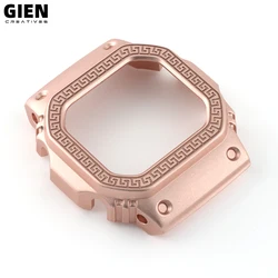 Giencreatives 2022 delicacy sliver 316Lsteel modified watchcase band parts for Casio Gshock DW5600 replacement accessories case