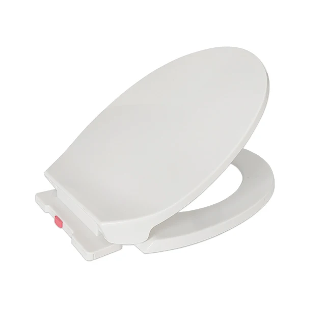 Bathroom Accessories Two- Piece Toilet White Soft Close Round PP Toilet Seat Cover