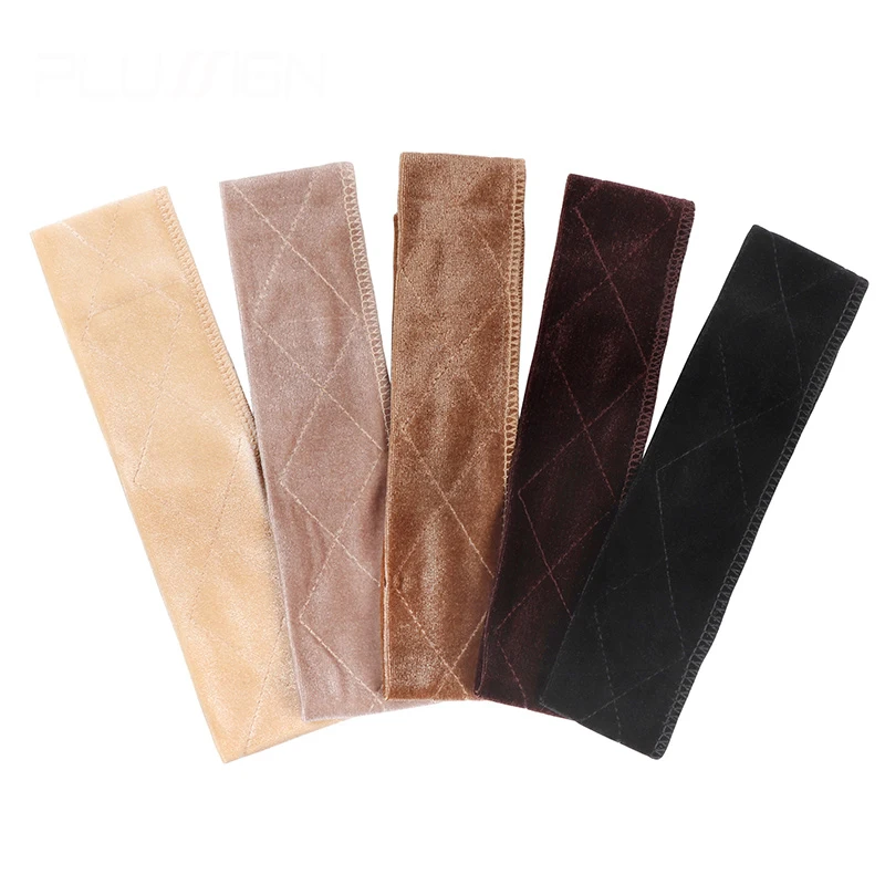 Factory Brown Black Skin Color Hair Wig Band Adjustable Wig Grip Band Velvet Use for Holding Wigs Easily