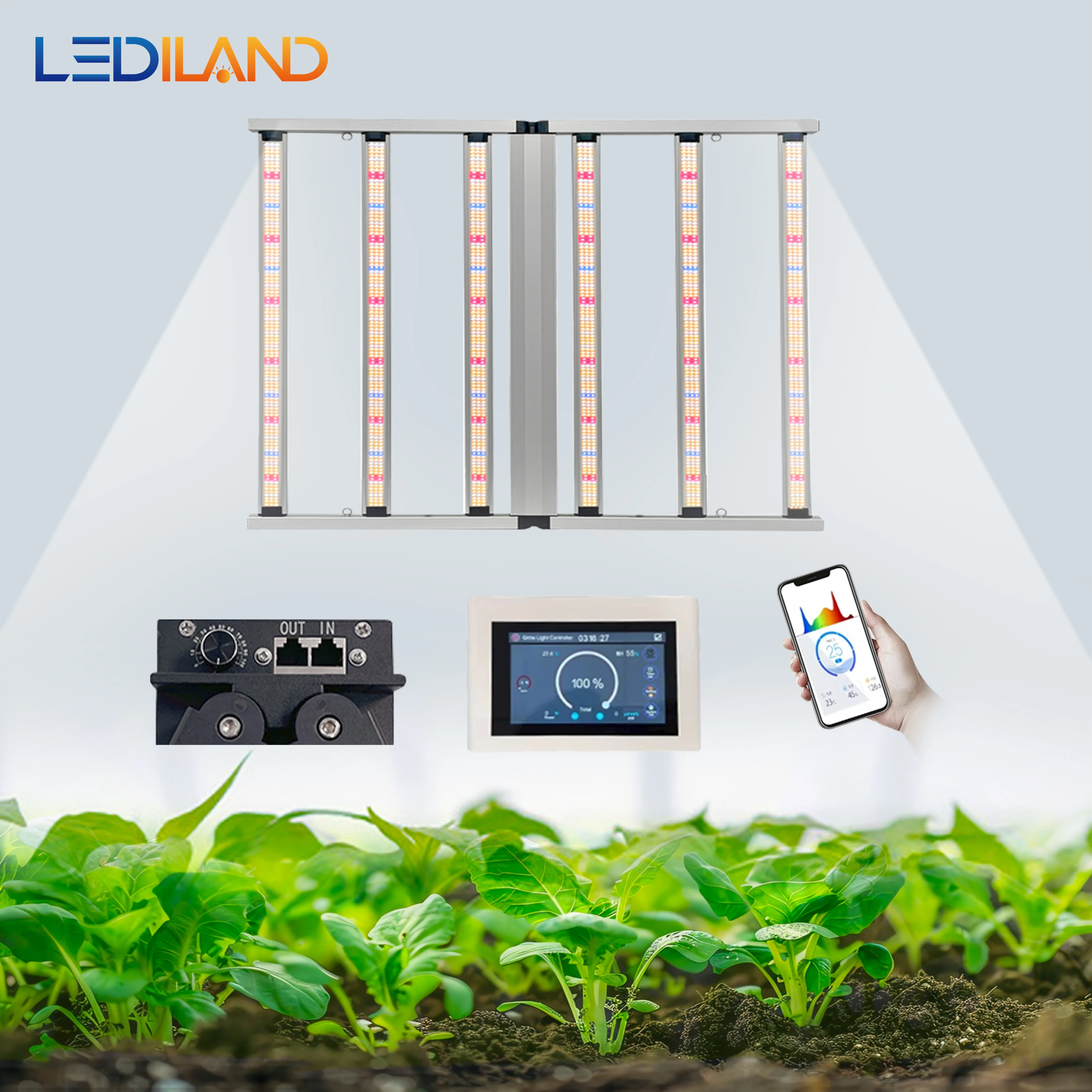 LEDILAND 800w New Full Spectrum LED Grow Light Indoor Plants SAMSUNG Evo lm301h 301b281B 650w IP65 Bloom Free Shipping USA Stock