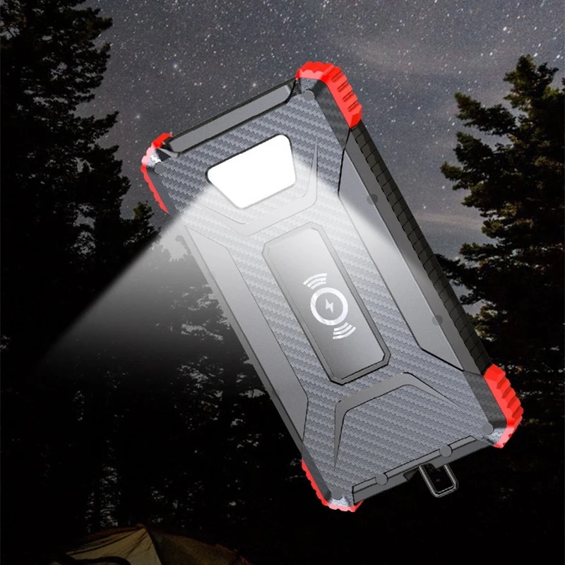 Aluminium Alloy Thin Solar Power Bank 20000mah Usb Solar Panel Power Bank Charger For Mobile Phone