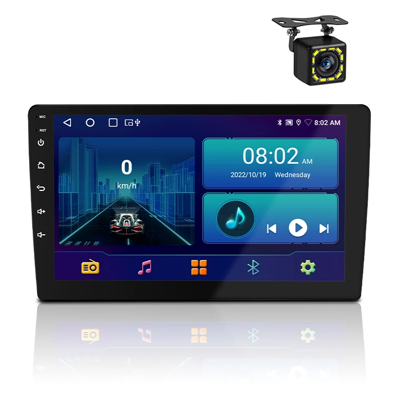 semi-hosted 9 inch 1gb 32gb wifi system avtomagnitola fm music dsp video gps android car stereo