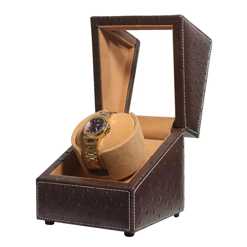 Wholesale Factory High Glossy Single Slot Watch Winder Case Automatic Luxury Man Wooden Watch Winder Rotating Box
