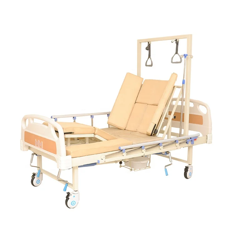 
Multi functional China 3 crank steel cheap manual hill rom medical bed manufacturer price hospital beds 