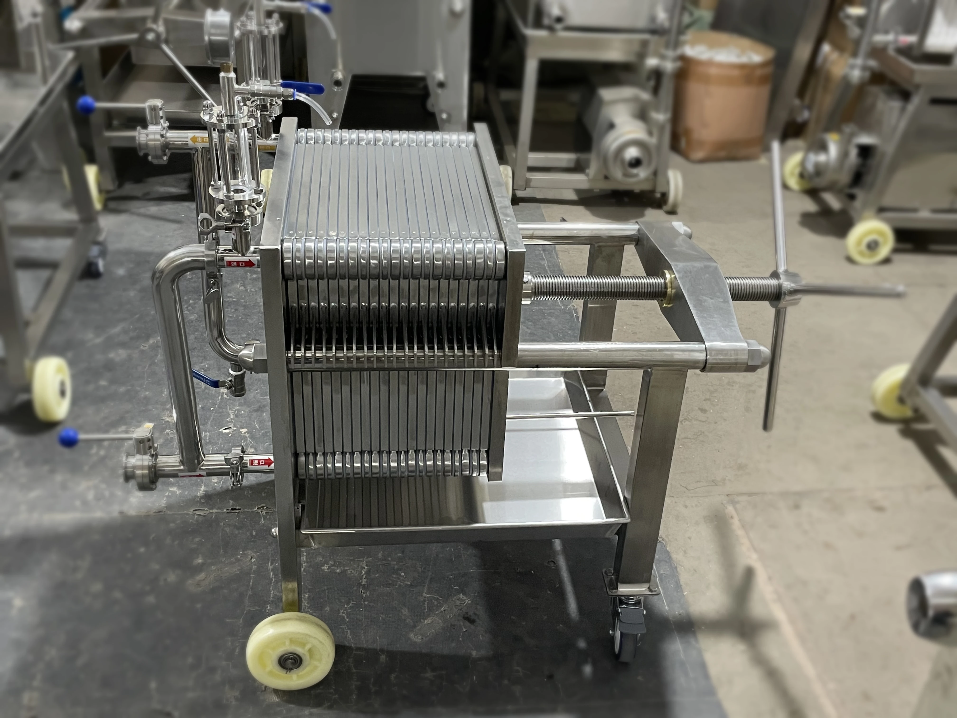 Plate and frame syrup filter press Pilot scale plate and frame filter press