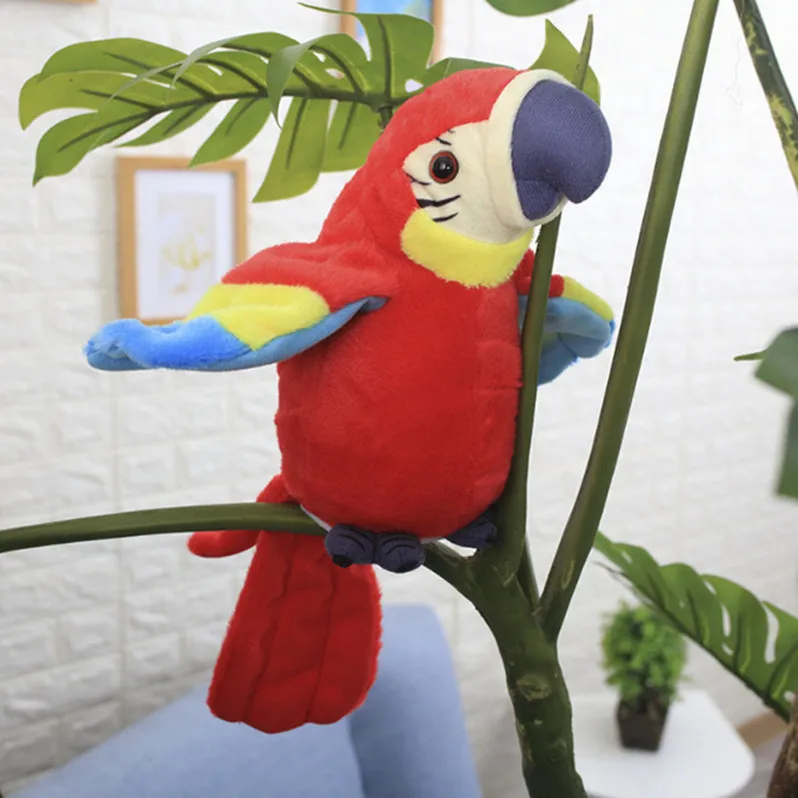 New creative talking parrot cute animal plush toy parrot electric plush doll