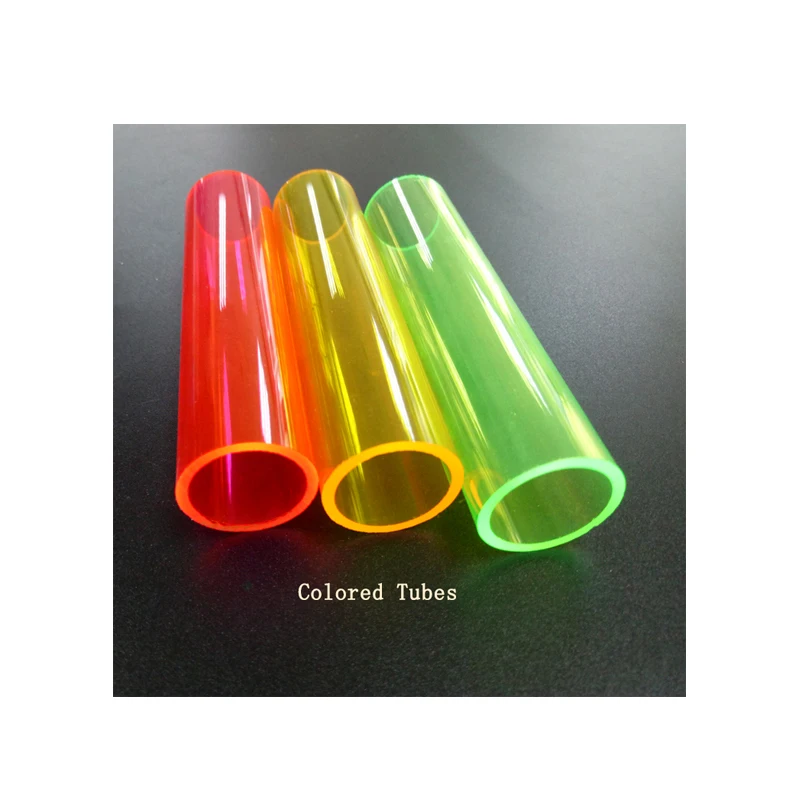 Custom Plastic Extrusion Acrylic Pmma Colors  Plastic Acrylic Round Perspex Tube For Led Lighting Diffuser Pipe Cover