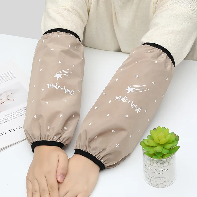 Cute waterproof sleeves pink Arm Warmers Housework anti-fouling and oil-proof kitchen sleeves long sleeve for arms oversleeve