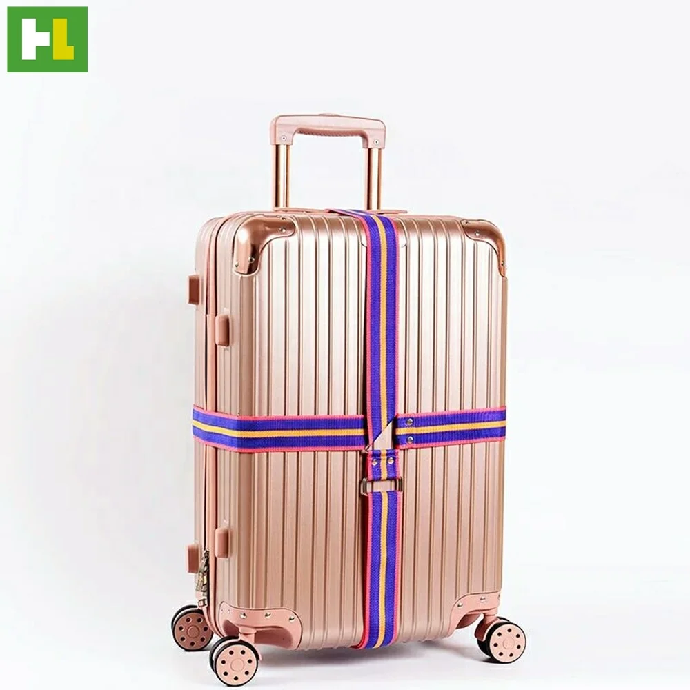 Fashion style traveling case safety rainbow cross luggage belt