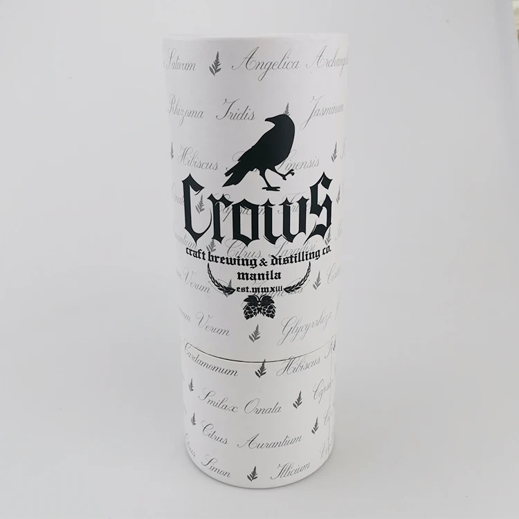 Biodegradable custom logo printed cosmetic Paper cylinder round cardboard packaging Tube Container box