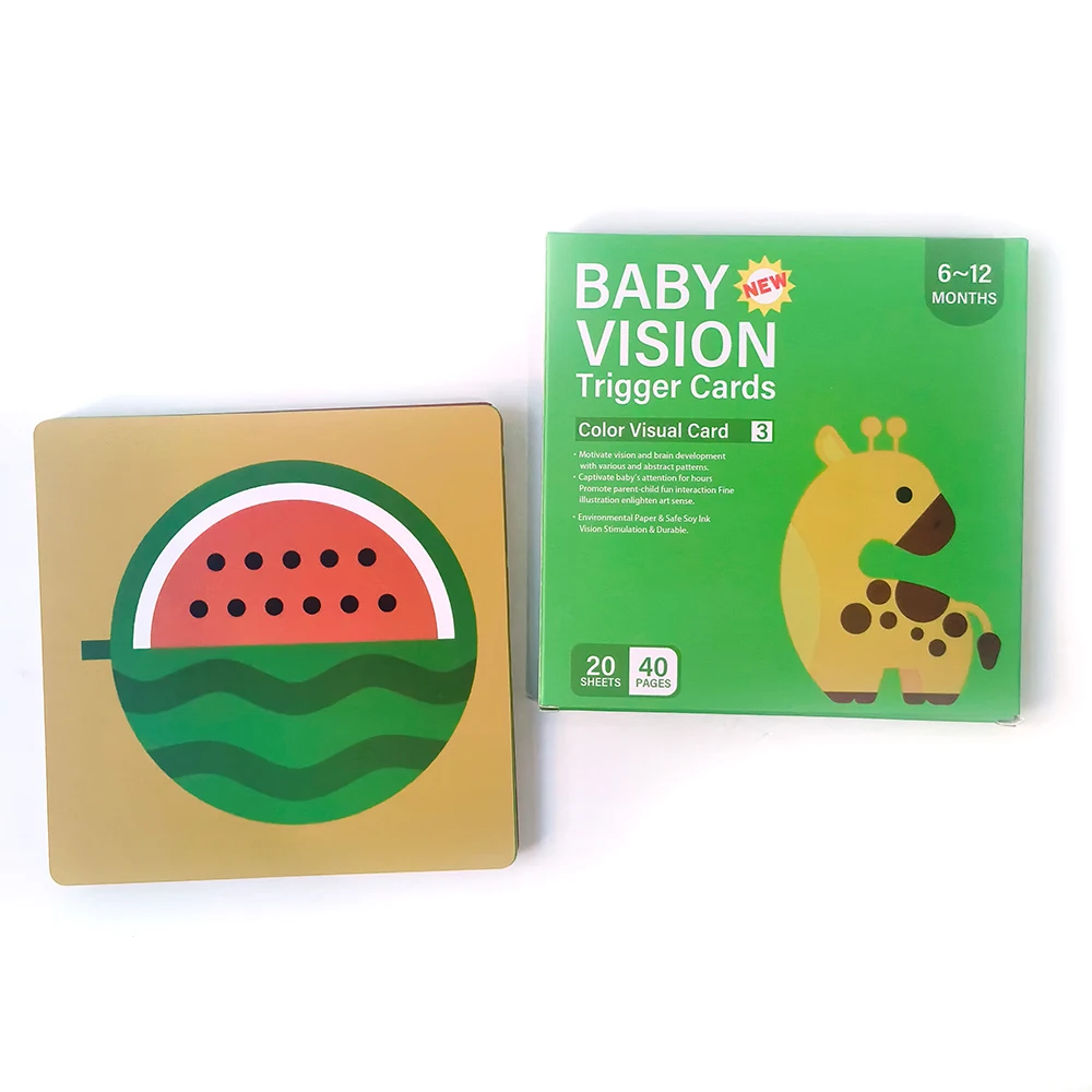 2024 New Baby physical vision trigger cards Colors shapes Numbers Educational Preschool Toddler Flashcards
