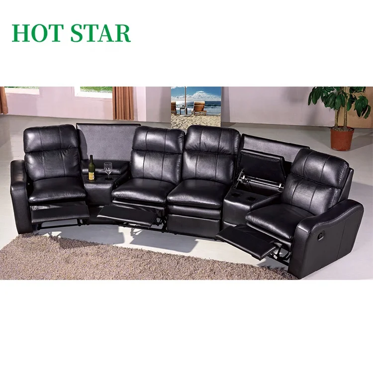 Modern Luxury Custom Recliner Armchair, Cinema Genuine Leather Reclining Lounge Armchair, Hot Selling Home Theater Recliner Sofa