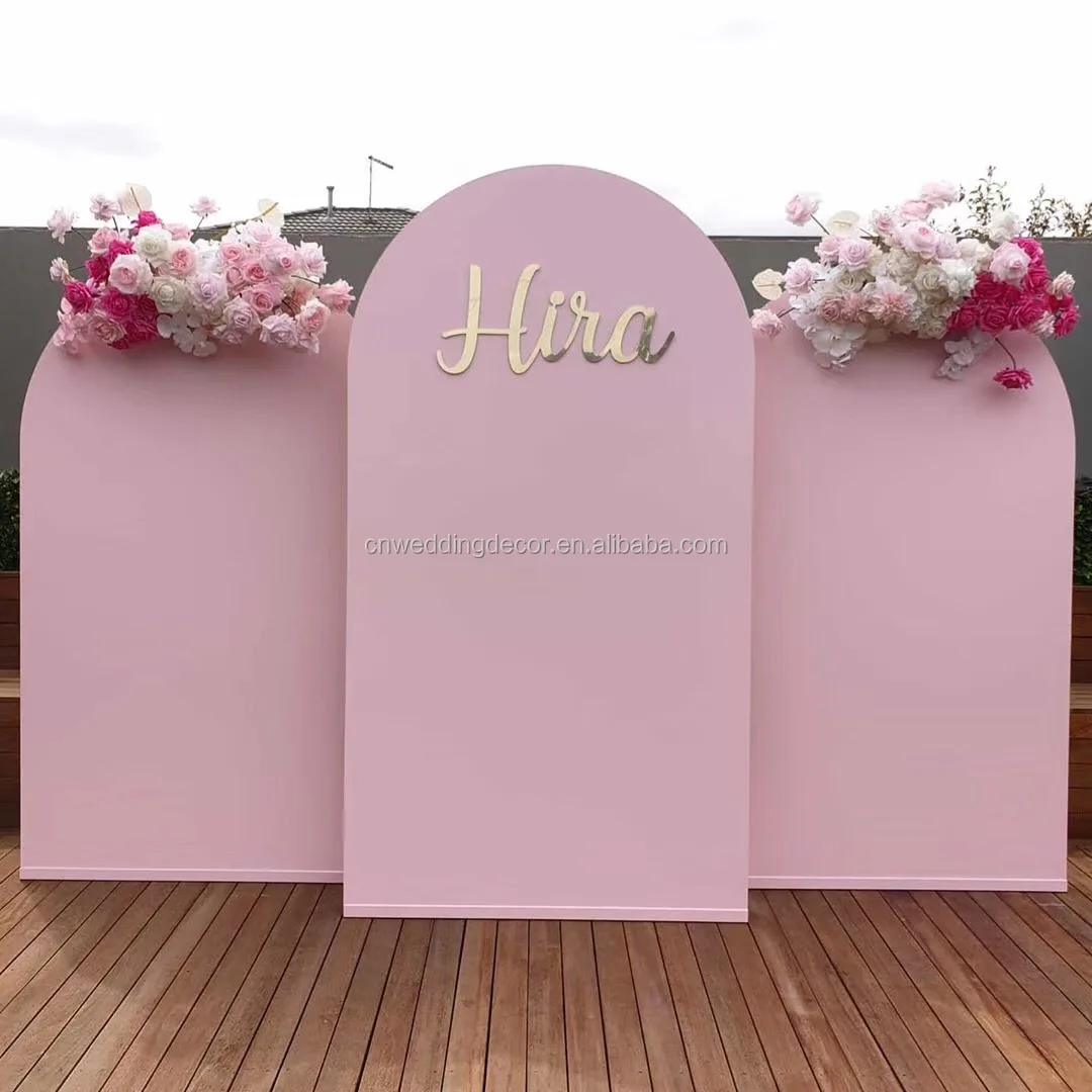 Birthday Party Supplies 3pcs/set Glossy White Acrylic Pvc Backdrop Panel for Decoration