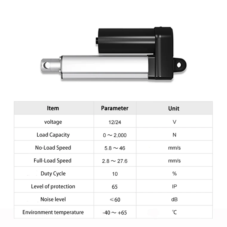 Dc Waterproof 12v 24v Brush Motor Industrial Linear Actuator