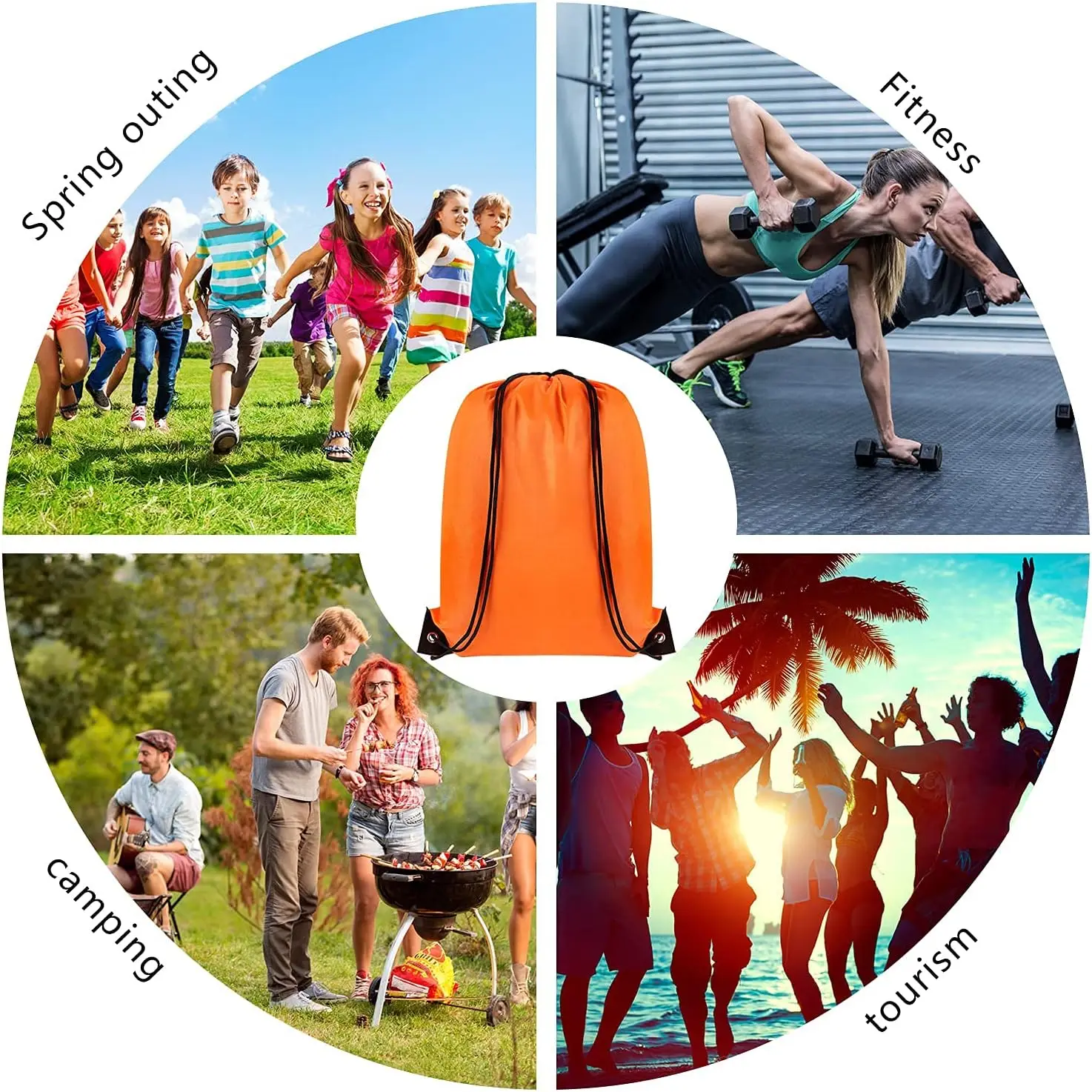 Diy Clothes Shoes Machine Washable Backpack With Id Card Slot Women Men Black Drawstring Bags For Football