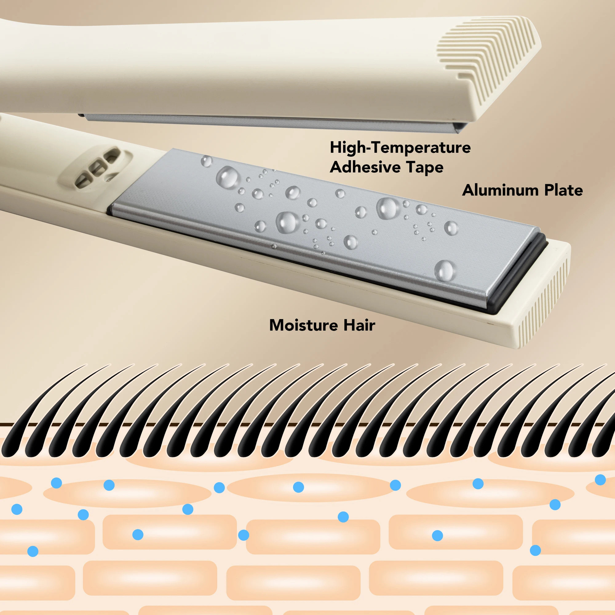 2025 NEW  MATERIAL Professional Hair Straightener with  Tape Function Fast Heating Hair Iron