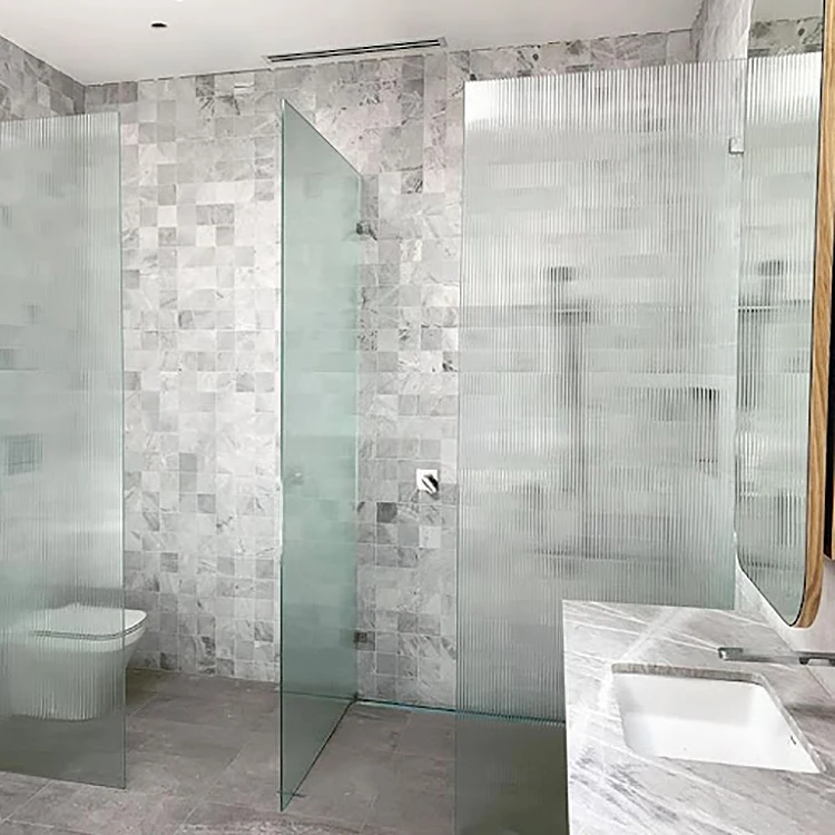 Decorative Textured Glass 8mm 10mm 12mm 4mm Fluted Low Iron Corrugated Moru Pattern Glass