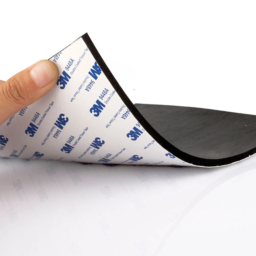 High Quality Magnetic Flexible Rubber Isotropic Magnet Vinyl A4 Sheet Roll Strong 3M Tape Adhesive Magnets rubber magnet