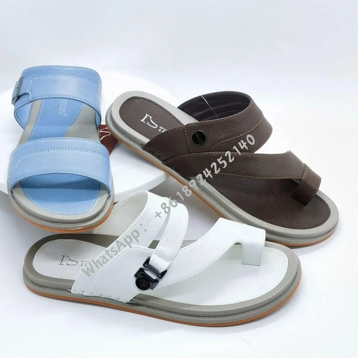 Custom Logo Luxury Brand Slides Fashion Arab Sandals Summer Sandalias Thick Sole Lightweight Arabic Sandals Men