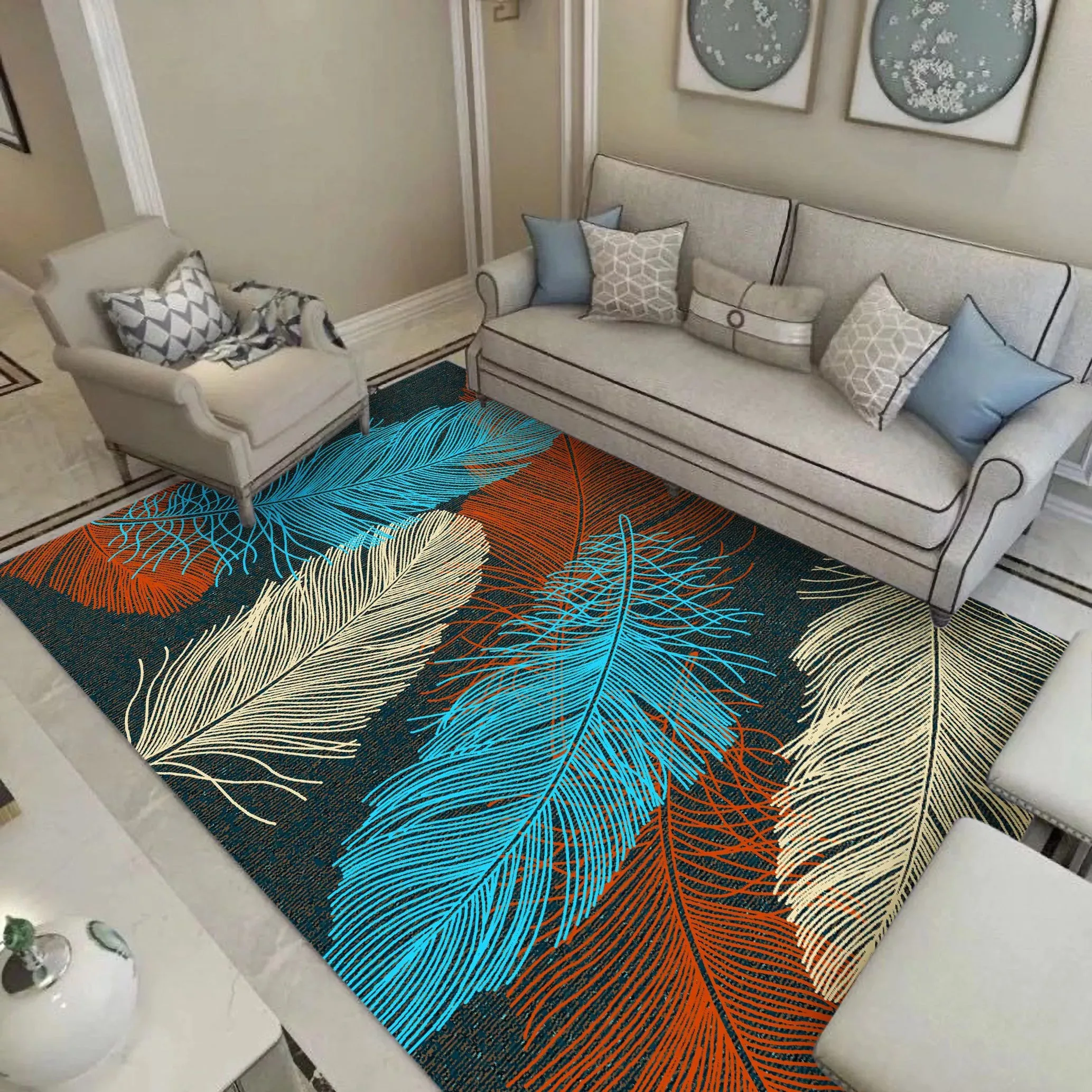 
Коврики для спальни большого размера с 3D принтом, меховые коврики и ковровые покрытия для гостиной, шерстяной коврик ручной работы 