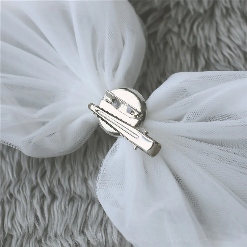 Wholesale Lace Wedding Veils Bridal Veils LSWEJ001 100% Polyester Wedding Party Plain Dyed Cut Edge Two-layer Veil 35cm