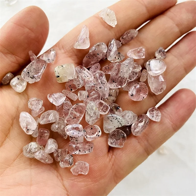 Hot Sale Natural Dragon Fruit Tumbled Stone Pitaya Crystals Gravel for Healing Decoration