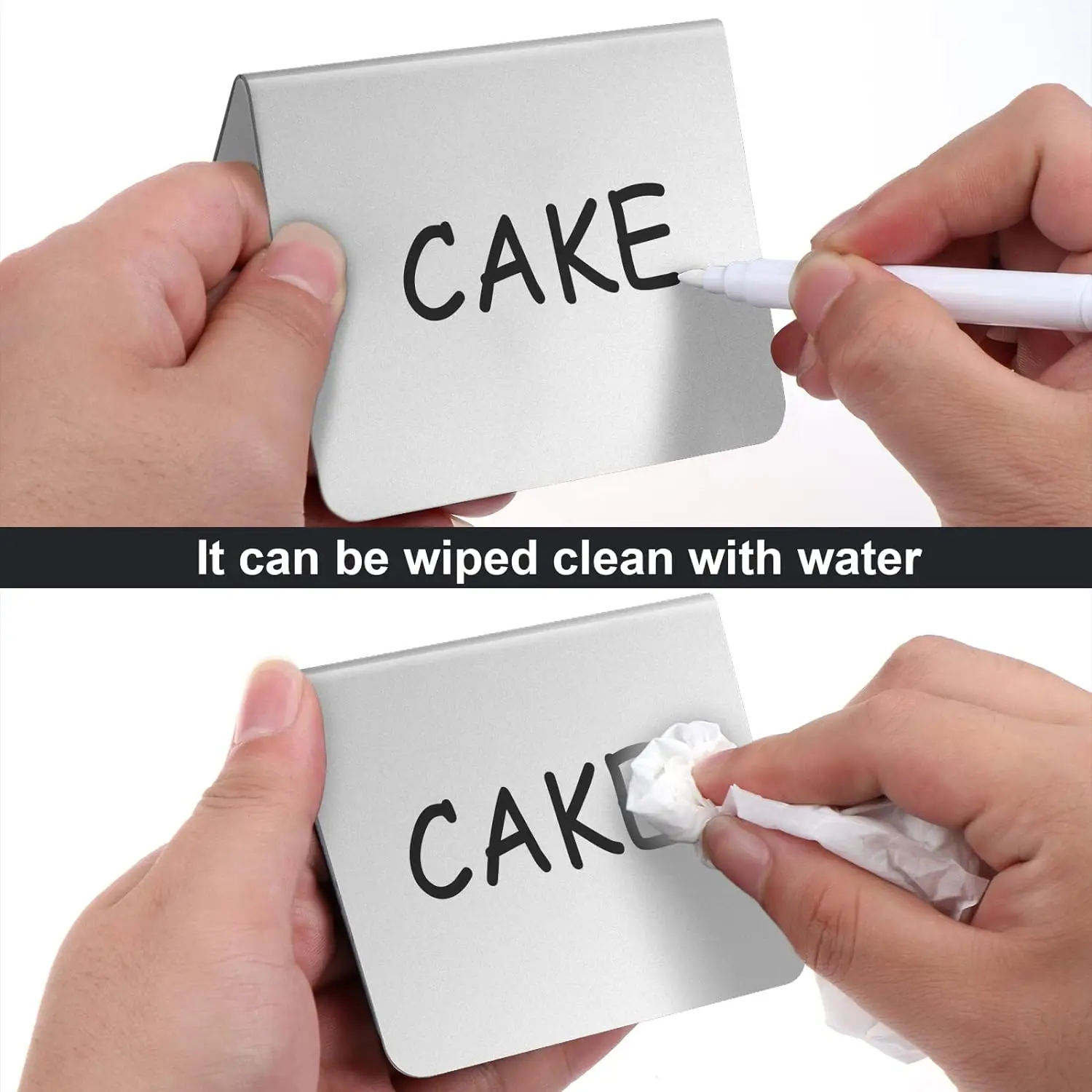 Acrylic Mini Chalkboard Sign Tabletop Blackboard for Weddings, Parties, Message, Buffet, Bakery and Retail, 3.9 x 2.9