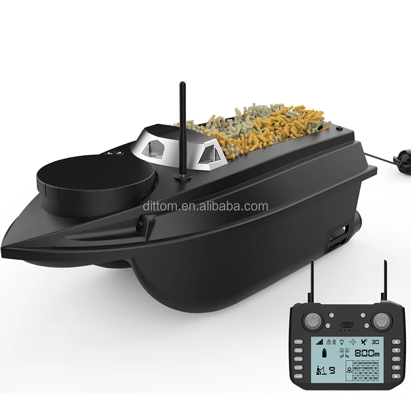 V030 GPS Fishing Bait Boat 12V 3KG 800M 180Nests Auto Cruise GPS Feeding Trawler RC Bait Boat with Releasing Hook