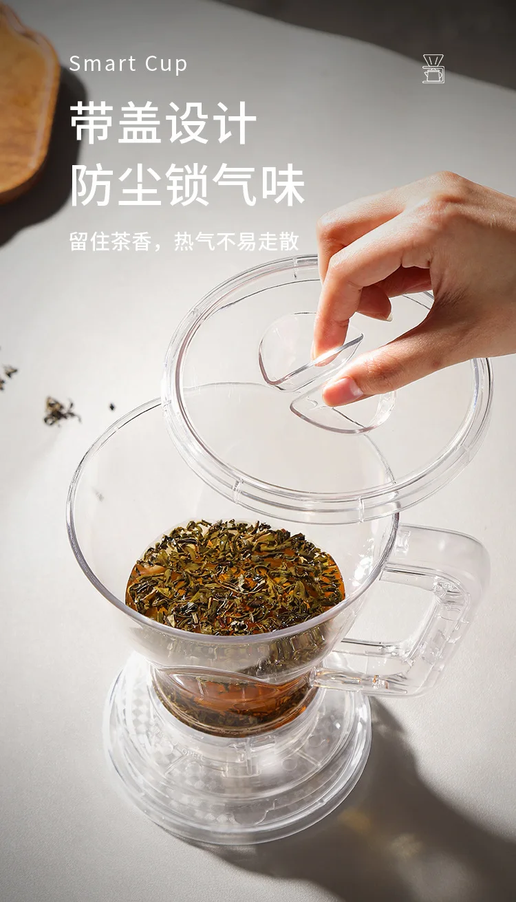 600ml Wholesale Eco-Friendly Novelty Plastic Teapot Handmade Brewing Coffee Tea Infuser with Stainless Steel Filter Drinkware