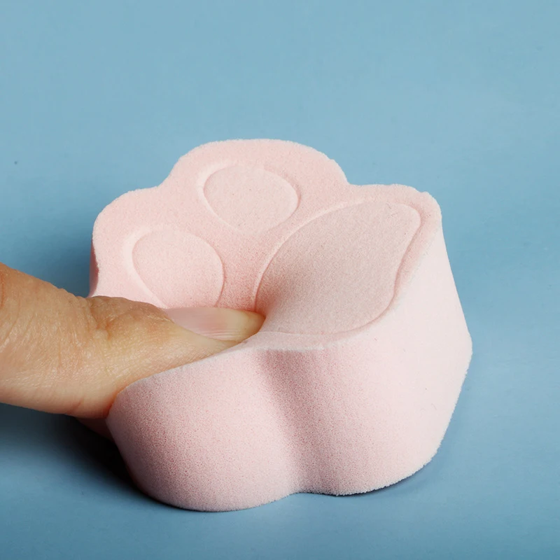 Wholesale beauty egg Cosmetic Sponge Puff blender customize make up sponge private label latex Pink Cat Paw makeup sponge