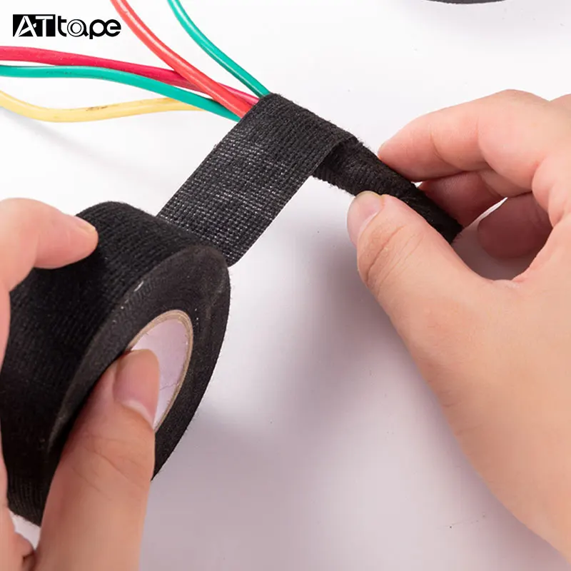 Wire automotive wire harness tape black fabric wire electrical tape