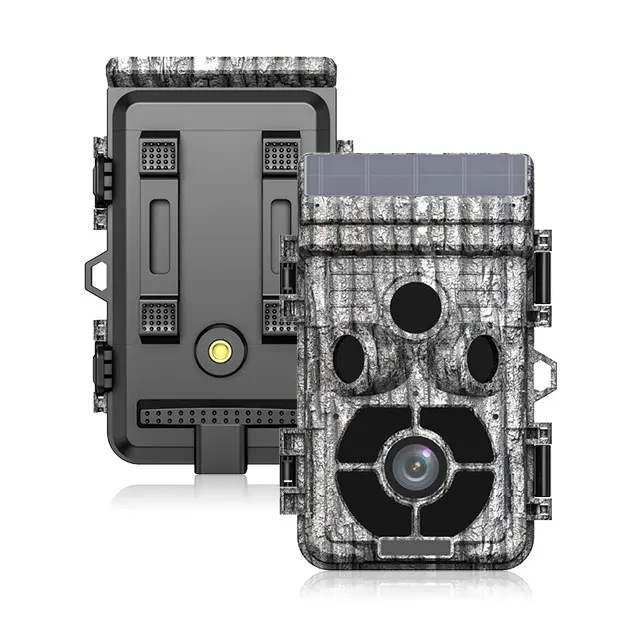 Hdking Outdoor Solar Powered Panel Security 4k Wifi Trail Photo 42m/36m/32m/24m IP65 Waterproof Hunting Camera