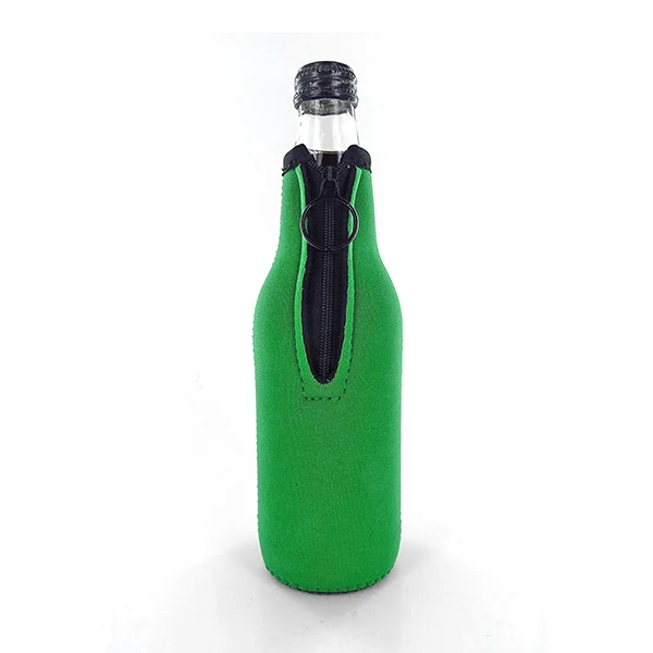 Neoprene Zip-up Wine Glass Bottle Jackets Beer Bottle Insulator Cooler Sleeve