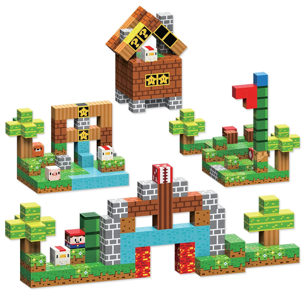 2024 Новые магнитные кубики minecrafting инновационные детские игрушечные