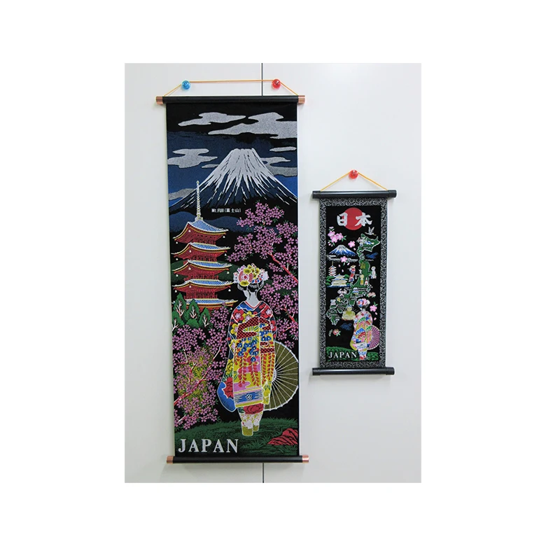 Home decor space tapestry wall hanging depicting Japanese scenery