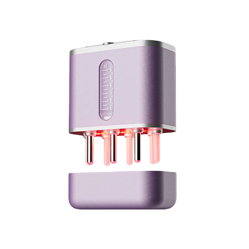 Hot Electric Head Massage Brush Hair Oil Applicator For Scalp Red Light Nourishing Scalp Ox Horn Hair Conditioning Liquid Comb