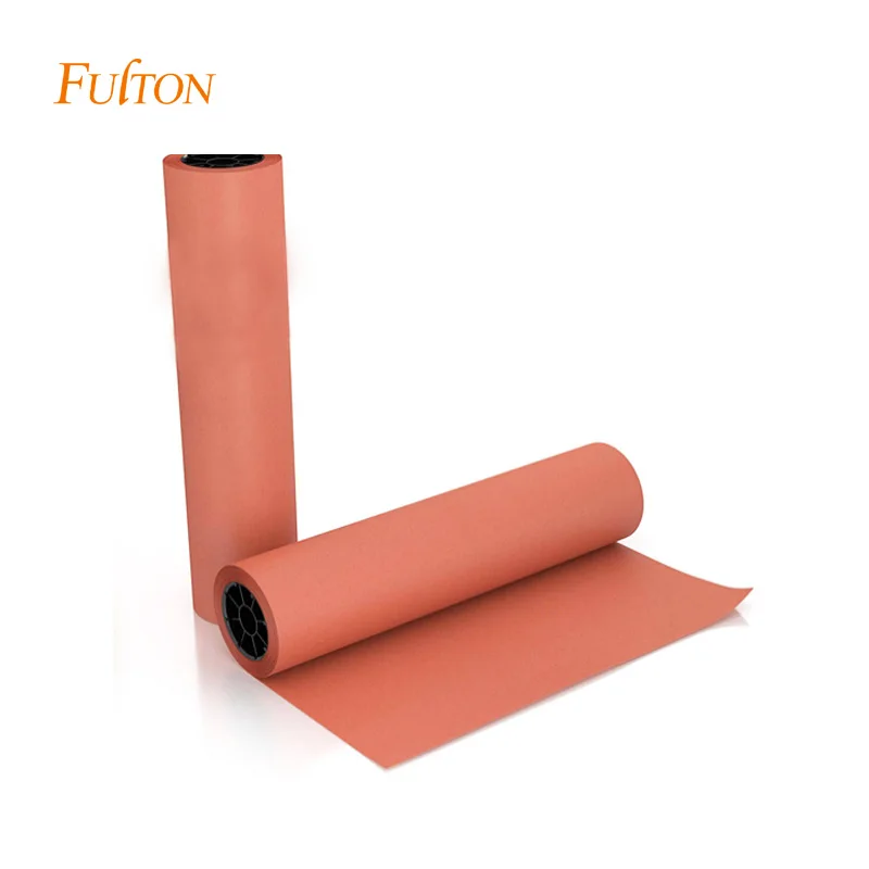 China Hongchang Jumbo Reel Kraft Packaging Wrapping Pink Butcher Kraft Baking Bucther Paper