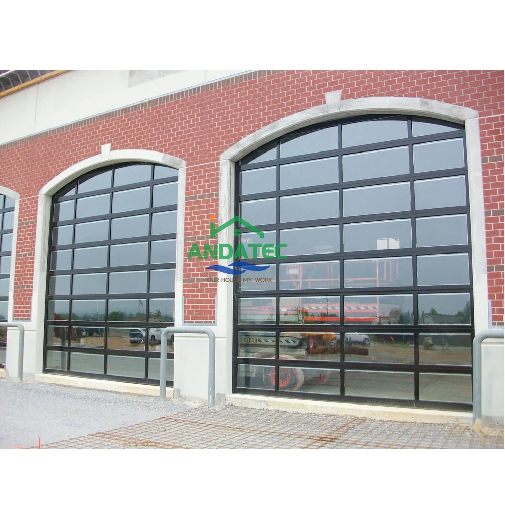 9x8 9x7 16x7 Modern sectional overhead full view aluminum tempered glass panel garage door price plexiglass garage door