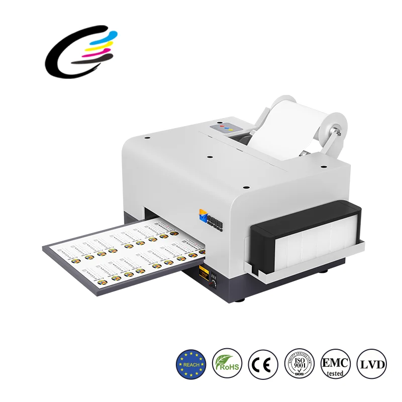 Fcolor A4 Label printer high quality roll to roll Inkjet High Resolution Waterproof PET PVC Sticker machine A3/A4 label printer