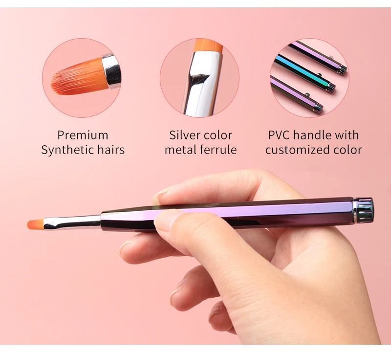 Hot Selling Custom Nail Brush Multifunctional Retractable Nylon Synthetic Hair High Quality Acrylic Nail Brushes