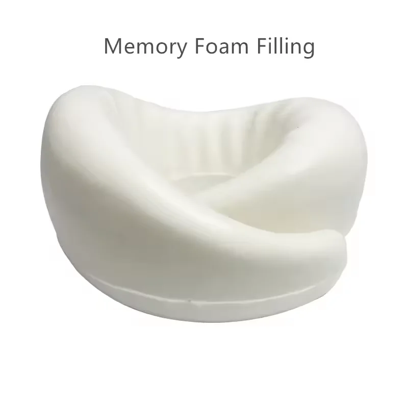 Adjustable Memory Foam U-Shaped Travel Pillow Portable Outdoor Snail Neck Support & Cushion for Camping Sleeping Nursing