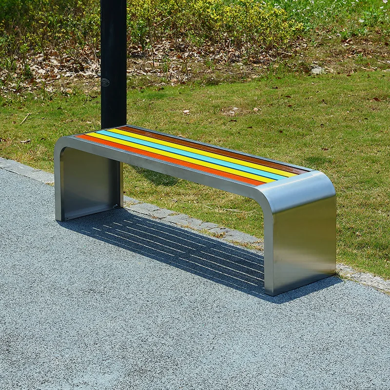 Modern Design Cast Iron Metal Legs Wood Slats Park Bench for Courtyard on Sale