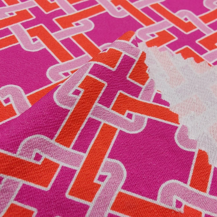 Designer Printed 4 Way Stretch Nylon/spandex Jacquard Printed Fabric