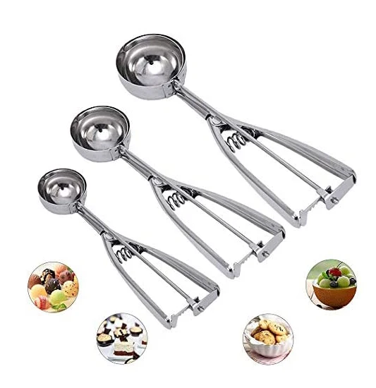 18/8 Stainless Steel Cookie Scoops for Baking Cookie Ice Cream Cupcake Ice Cream Scoops